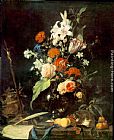 Flower Still-life with Crucifix and Skull by Jan Davidsz de Heem